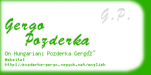 gergo pozderka business card